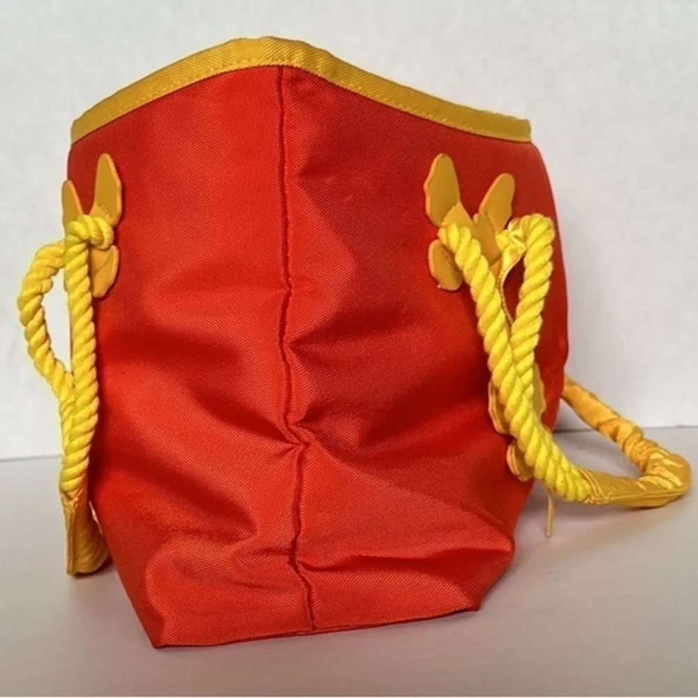 Escada Orange + Yellow Butterfly Retro bag
